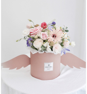 Hộp Các Tông Giấy Sang Trọng Ưa Thích Tùy Chỉnh Hộp Hoa Quà Hình Trụ Bằng Nhung Tròn - Product Image 2