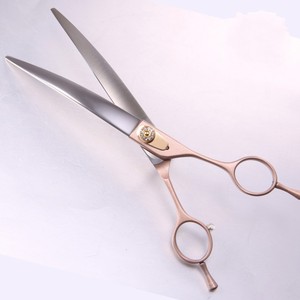 Fenice oro rosa tensión tornillo curva <span class=keywords><strong>de</strong></span> aseo <span class=keywords><strong>de</strong></span> <span class=keywords><strong>mascotas</strong></span> tijeras perro salón - Product Image 1