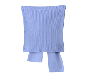 Maglione Sexy con spalle scoperte alla moda coreana maglieria 12GG con Logo frontale per la stagione estiva piccola MOQ Ropa De Mujer - Product Image 4