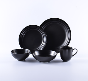 Hotel <span class=keywords><strong>loza</strong></span> vajilla de porcelana <span class=keywords><strong>para</strong></span> Hotel negro mate Dinnerwaredinner Ware <span class=keywords><strong>para</strong></span> restaurantes - Product Image 1