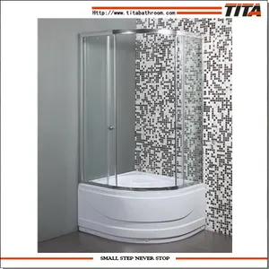 Custom tempered glass flexible shower enclosure with high quality