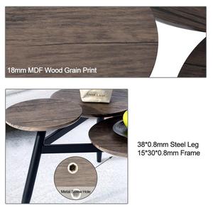 Small Coffee <strong>Table</strong> Round <strong>Mid</strong> <strong>Century</strong> Vintage Steel Frame <strong>Side</strong> <strong>Table</strong> End <strong>Table</strong> for Living Room - Product Image 4
