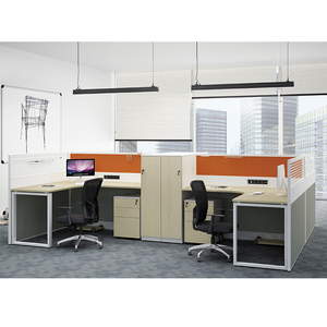 <span class=keywords><strong>Compartir</strong></span> el espacio de oficina abierta 4 asiento Oficina modular cubículo - Product Image 3