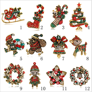 Navidad broche <span class=keywords><strong>de</strong></span> diamantes <span class=keywords><strong>de</strong></span> imitación <span class=keywords><strong>de</strong></span> cristal <span class=keywords><strong>de</strong></span> santa <span class=keywords><strong>claus</strong></span> en Reno pin broche - Product Image 5