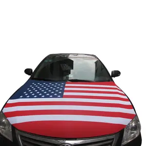 HUIYI FLAG hood covers mexican national flag for car spandex fabric without knitted digital printing