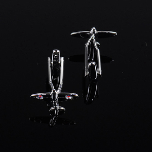 メーカーサプライヤー卸売男金属飛行機カフスノベルティカフスリンク - Product Image 4
