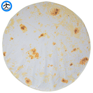 Venta al por mayor de encargo 59' de microfibra de tortilla de maíz cobija taco Toalla de playa redonda manta cobertor - Product Image 1