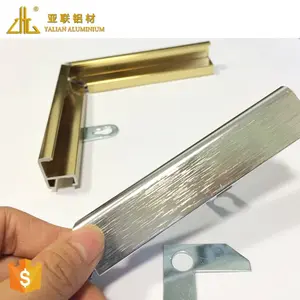 6063 t5 eloksal fırçalanmış altın/gümüş alüminyum fotoğraf çerçevesi/alüminyum profil çerçeve fotoğraf