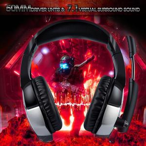 Nuevo <span class=keywords><strong>ONIKUMA</strong></span> Auriculares Gaming Stereo K5 <span class=keywords><strong>pro</strong></span> Auriculares de Diadema con microfono con 3.5 mm Jack Luz LED para PC - Product Image 2