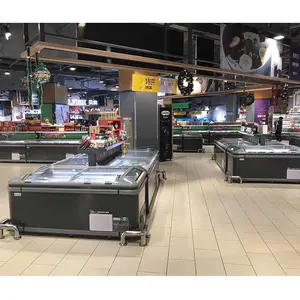 Siêu thị kết hợp đảo ngực Tủ đông R404a lạnh lưu trữ thiết bị làm lạnh hiển thị mát - Product Image 6