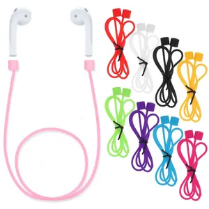 Silicone Air pod Strap Headset Rope, Neck Strings Anti-Lost TWS Earphone Strap for Wireless Earbuds Air pods