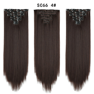 Fermagli per extension per capelli in fibra nera marrone ad alta temperatura da 7 pezzi/set - Product Image 6