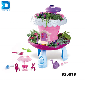 De cuento de hadas de La Flor serie casa feliz Jardín de juguete con luces música - Product Image 1