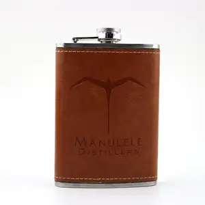 5oz 6oz 7oz 8oz Personalised Wholesale Whisky Leather Hip Flasks