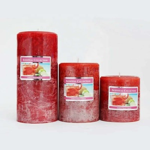 Vela de cera de parafina de pilar de colores para fabricación de fábrica, precio barato - Product Image 3