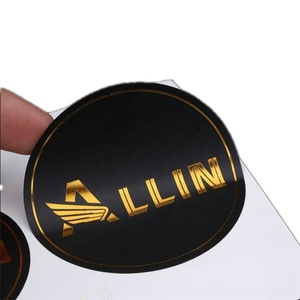 Etiquetas Adhesivas Redondas Personalizadas Impermeables con Lámina Dorada, Impresión de Logotipo con Estampado en Caliente - Product Image 5