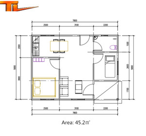 Casa Prefabricada de Estructura de Acero con <span class=keywords><strong>Diseño</strong></span> Gráfico, <span class=keywords><strong>Diseño</strong></span> Chino, ISO9001 - Product Image 1