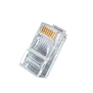 Conectores de cable lan cat7 para red UTP CAT6, conector hembra cat 7 rj45 de 8 pines sin blindaje o blindado