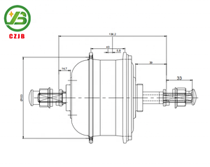 CZJB-75T 36v 250w Electric <strong>Bike</strong> Dc Brushless Brake Hub <strong>Motor</strong> - Product Image 2