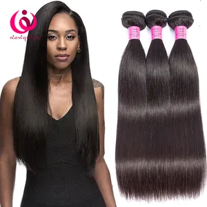 Fabricantes atacado de alta qualidade preço raw virgem cabelo chinês pacotes de cabelo dupla weft sem processado cabelo alinhado de cutícula