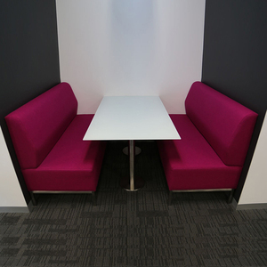 De clase alta de KFC <span class=keywords><strong>Mcdonald</strong></span> comida rápida cómodo tela púrpura restaurante Booth sofá asientos cabinas y mesas - Product Image 2