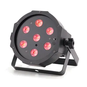 Lampu Disko LED 7*10W Rgbw/A 4in1, Lampu Par Ramping Panggung Dj Amerika Par Datar