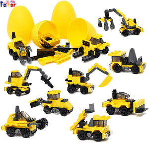 Plastic Easter Eggs With Surprise Building Block Toys Inside Prefilled Egg For Kids Hinged 6 Asst Colors