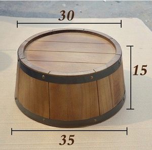 En bois demi-<span class=keywords><strong>tonneau</strong></span> à vin tenture murale baril couvercle <span class=keywords><strong>pour</strong></span> La Décoration - Product Image 4
