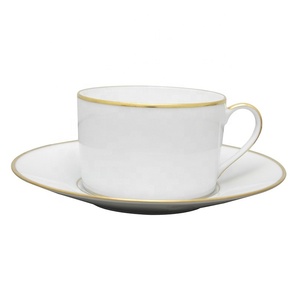 Xương Trung Quốc Trà Chén Và Đĩa Đặt 200Ml Gốm Vàng Dòng Cốc Cà Phê Với Logo Tùy Chỉnh - Product Image 6