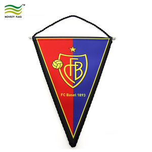 Bandera y <span class=keywords><strong>banderines</strong></span> de fútbol impresos personalizados con flecos Banderas de exterior de calidad premium - Product Image 2