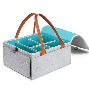 Фетровый органайзер для детских подгузников, Портативная сумка для хранения подгузников со сменными отделениями, аксессуары для детской комнаты