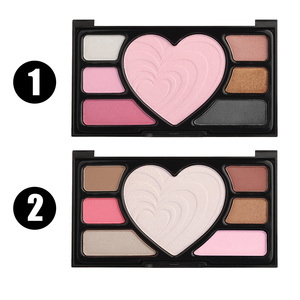 Belleza maquillaje contorno polvo Blush destacar 6 colores paleta de sombra de ojos con forma de amor - Product Image 2