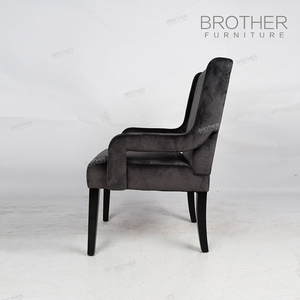Màu đen nhung ghế gỗ phong cách cũ pháp tỉnh thỉnh thoảng ghế - Product Image 3