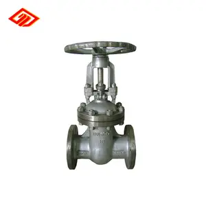 GB DIN standard carbon steel casting rising stem flanged gate valve PN16 DN100