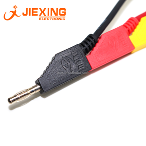 Connecteur <span class=keywords><strong>banane</strong></span> 4 mm avec fil 1 m, câble de 1 mètre mâle vers mâle, type empilable en nylon, fil en silicone - Product Image 3