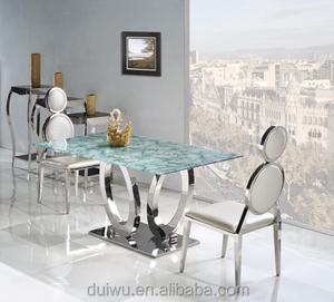 Moderne meubles de maison 6 siège rectangle marbre meilleurs designs <span class=keywords><strong>table</strong></span> à manger - Product Image 4