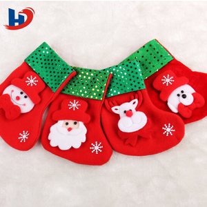 En <span class=keywords><strong>gros</strong></span> <span class=keywords><strong>Feutre</strong></span> Noël Bébé Boudinage Laine Chaussettes - Product Image 6