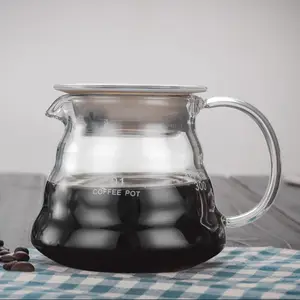 Caffettiera pentola 800ml di vetro caffè e set da tè con filtro infusore e coperchio ecologico fornito