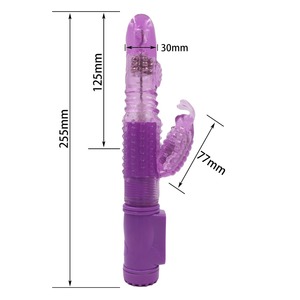 Silicone spinta rotazione G Spot Dildo doppia figa coniglio sesso vagina vibratore per le donne femminile clitoride giocattolo del sesso online sex <span class=keywords><strong>shop</strong></span> - Product Image 3