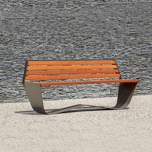 Luxe moderne <span class=keywords><strong>pvc</strong></span> extérieur étanche wpc <span class=keywords><strong>banc</strong></span> en bois avec structure en métal - Product Image 2