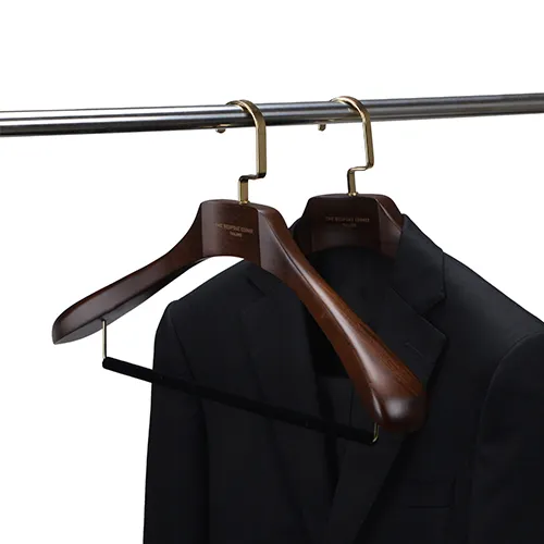 DL0890 custom brown antique wooden clothing hangers for shops brand