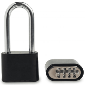 AJF निविड़ अंधकार <span class=keywords><strong>Rustproof</strong></span> आउटडोर ताला हथकड़ी नीचे पासवर्ड ताला दरवाजा गोदाम चैम्बर ताला लंबे समय हथकड़ी पीतल दरवाजा 4 बिट - Product Image 2