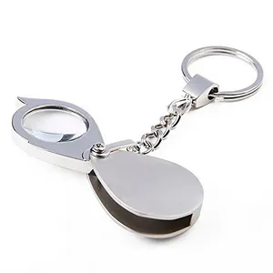3X Portable Small Magnifying Glass with Keychain, industrial magnifying  glass supplier