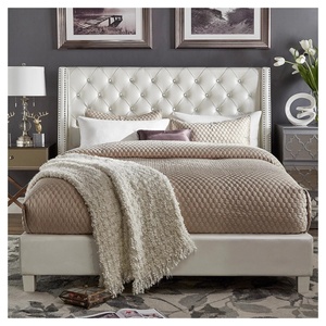 Lit capitonné en cuir à dossier haut, tailles Twin, Full, Double, Queen, <span class=keywords><strong>King</strong></span> - Product Image 5