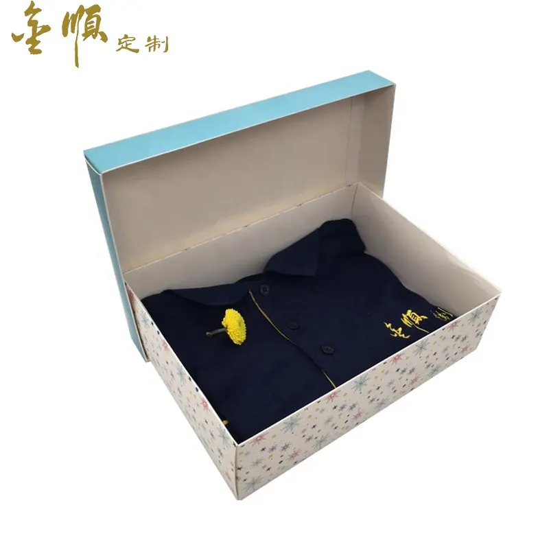 Karton Papier Type Witte Kleine Kleding Gift Box voor Kleding Overhemd Doos Verpakking Kleren Doos Afdrukken en Verpakking