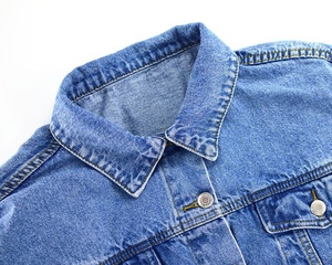High Quality Women's <strong>Cropped</strong> <strong>Denim</strong> Jeans <strong>Jacket</strong> With Long Sleeve - Product Image 5