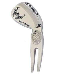 Bán Buôn Tùy Chỉnh Bạc Hợp Kim Kẽm Wedge Divot Tool Golf Công Cụ Sửa Chữa