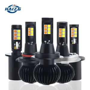 HAIZG Car Led Fog Lights Bulbs Dual Color fog lamp 12SMD H1 H4 H7 880 3000K 6000K All-in-One Conversion Kits led fog light