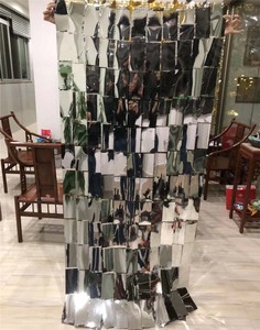 2019 Effetto di Scintillio di Paillettes Oro Lucido Sfondo Specchio Tenda Dalla Cina - Product Image 2