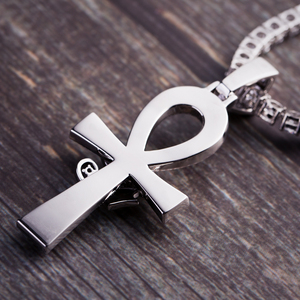 KRKC&CO Joyería Hip Hop para Hombre y Mujer al por Mayor, Amuleto <span class=keywords><strong>Cruz</strong></span> Anj <span class=keywords><strong>Egipcia</strong></span> Antigua, Colgante Ojo de Horus, <span class=keywords><strong>Cruz</strong></span> con Incrustaciones de Piedras - Product Image 3